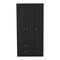 Tuhome Austral 3 Door Armoire with Drawers, Shelves, and Hanging Rod, Black CLW3932 - alternate 4